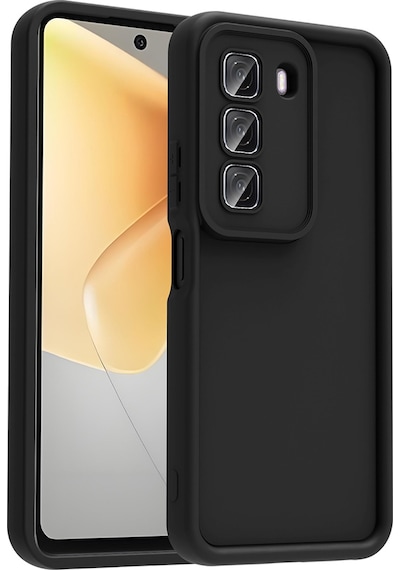 Zore İnfinix Hot 50 4g Kılıf Kamera Korumalı Msra Ananas Kapak - Siyah Siyah