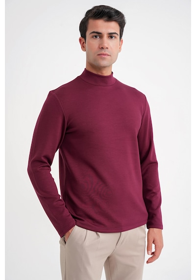 Efor Ts 894 T-shırt Slim Bordo Casual Bordo