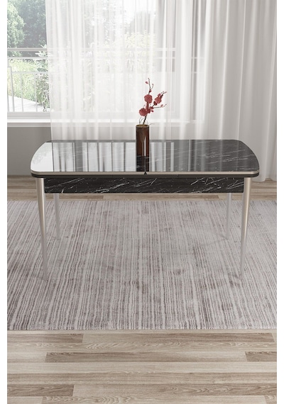 Canisa Edaf Serisi 80x132 Açılabilir Siyah Mermer Desen Mutfak Masa Takımı 4 Antrasit Sandalye Krom Detay Masa Siyah Mermer Sandalye Antrasit Krom Ayak Canisa Edaf Serisi 80x132 Açılabilir Siyah Mermer Desen Mutfak Masa Takımı 4 Antrasit Sandalye Krom Detay Masa Siyah Mermer Sandalye Antrasit Krom Ayak