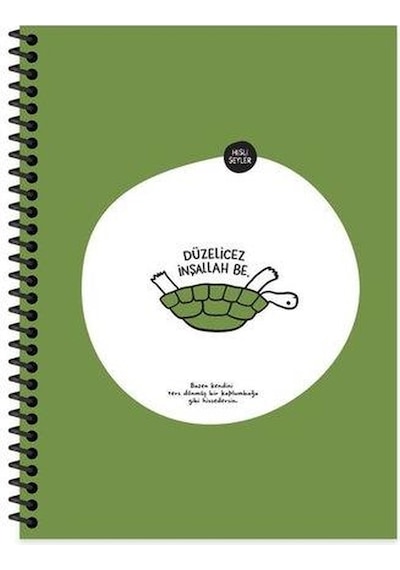 Keskin Color Hisli Şeyler 18.5 X 25 80 Yaprak Kareli Defter- Düzelicez İnşallah Be. Yeşil