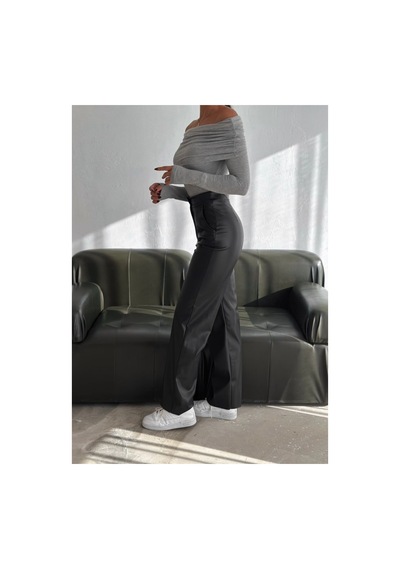 Gugus Kadın Suni Deri Palazzo Bol Paça İçi Polarlı Termal Kışlık Wide Lege Trend Pantolon Siyah Gugus Kadın Suni Deri Palazzo Bol Paça İçi Polarlı Termal Kışlık Wide Lege Trend Pantolon Siyah