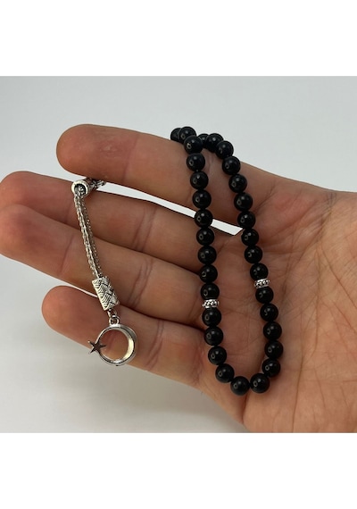 Sertifikalı Shungite 6mm 33lük Doğal Taş Tesbih