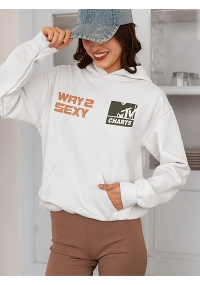 Sevbano Drake Way 2 Sexy Baskılı Unisex Oversize Tasarım Rapper Şarkıcı H Beyaz