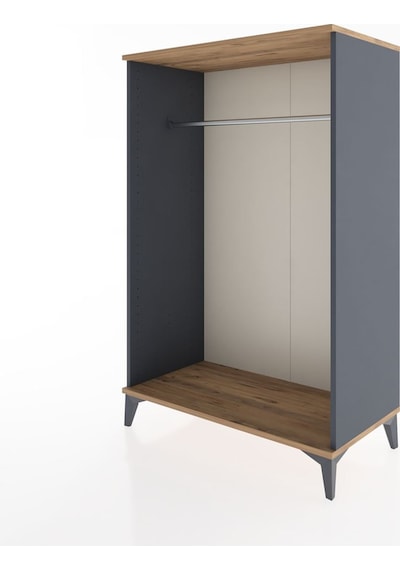 Hyperion Dolap Tek Askılı 88x44x134 Antrasit-çam Antrasit