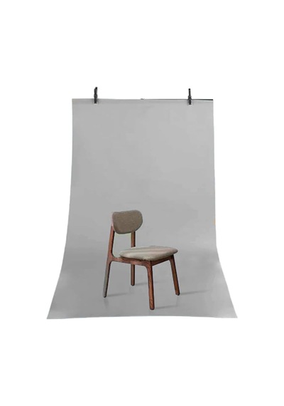 Gdx Seyyar 120x200cm Gri Pvc Fon Perde Seti T-profil Standlı Mat Gri Ürün Çekim Fon Seti