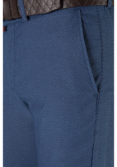 Terapi Men Erkek Slim Fit Armürlü Italyan Kesim Keten Pantolon 21k-2200420-3 Lacivert Lacivert