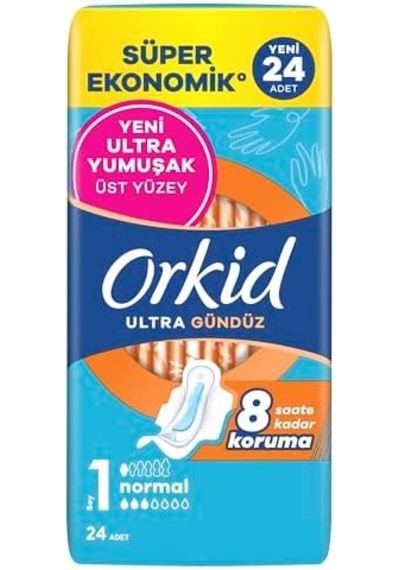 Orkid Ultra Hijyenik Ped Normal Boy 1 Süper Ekonomik Paket 24 Adet Ped