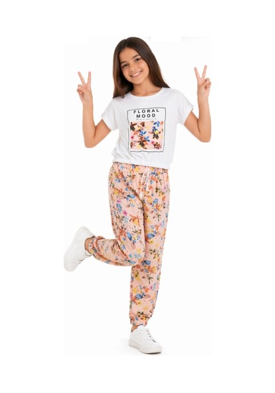 İrem Çocuk Giyim Kız Çocuk Floral Mood Yazı Desenli Tişört Çiçek Desenli Pantolonlu Pudra Renk İkili Takım Pudra İrem Çocuk Giyim Kız Çocuk Floral Mood Yazı Desenli Tişört Çiçek Desenli Pantolonlu Pudra Renk İkili Takım Pudra