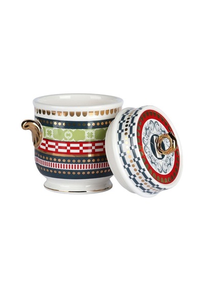 Lucky Art Lancelot Bone Kulplu Kavanoz 16cm Kırmızı
