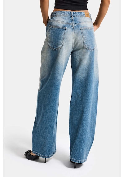 it's basic Kadın T.kot Rengi 4s6-32 Mid Rise Baggy Barrel Komfort Kumaş Denim Jean