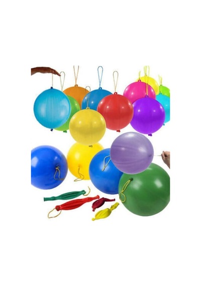 Beysüs 10 Adet Lastikli Zıpzıp Balon Ipli Büyük Balon Standart