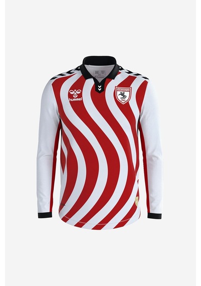 25/26 Hummel Samsunspor Uzun Kollu Çubuklu Forma Beyaz - Kırmızı