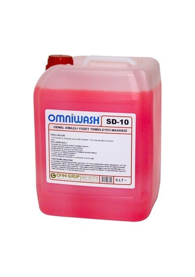 Omniwash Sd-10 Genel Amaçlı Yüzey Temizleyici Parfümlü 5 Litre 4 Adet 4'lü Set