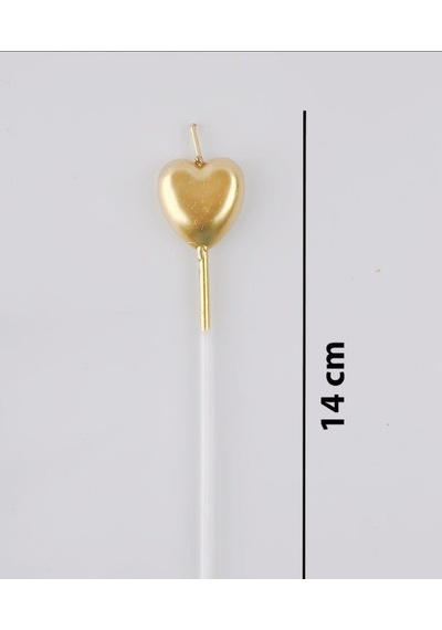 4'lü Kalp Gold Mum Gold