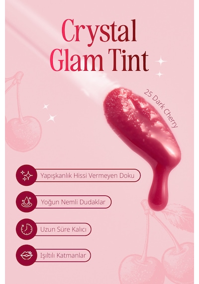 Clıo Crystal Glam Tint 25 Dark Cherry