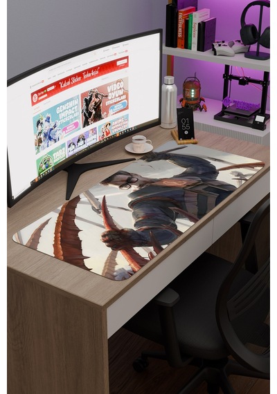 Half Life Kaymaz Dikişli Kauçuk Oyuncu Mousepad V3 - 90x40 Xxl Gaming Mouse Pad Fare Altlığı