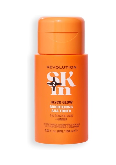 Revolution Skin, Glyco Glow Brightening Toner, Parlak Bir Cilt İçin Glikolik Asitli Açıcı Yüz Toneri, Vegan Ve Hayvanlar Üzerinde Denenmemiştir, 150 Ml