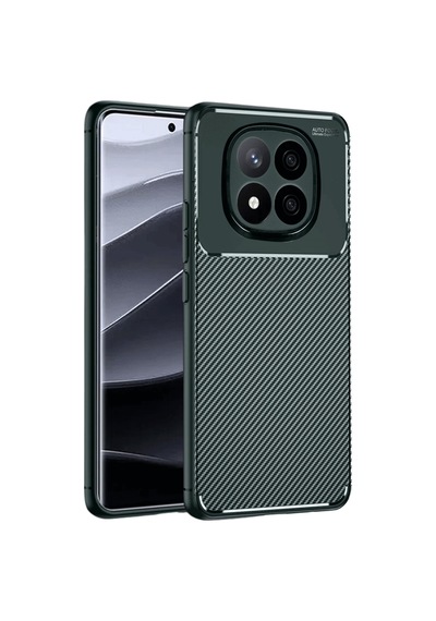 Xiaomi Redmi Note 14 Pro 4g Uyumlu Kılıf Auto Focus Karbon Kapak - Koyu Yeşil