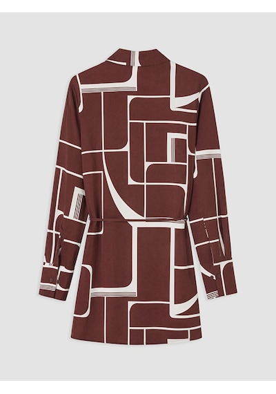 Lcw Everyday Bordo Desenli Kadın Gömlek Tunik