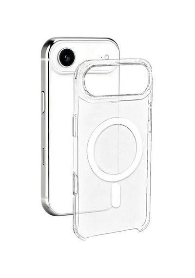 Apple Uyumlu iPhone 17 Air Kılıf Mkst Wireless Şarj Özellikli Şeffaf Kapak - Şeffaf Şeffaf