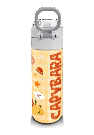 Coral High Kids Capybara Desenli Pipetli Ve Direkt İçim Çelik Termos 500 Ml 31793 Sarı