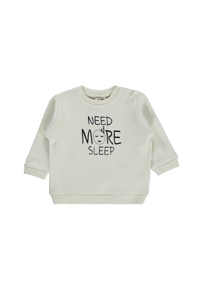 Civil Baby Need More Sleep Baskılı 6-18 Ay Sweatshirt - Fil Dişi