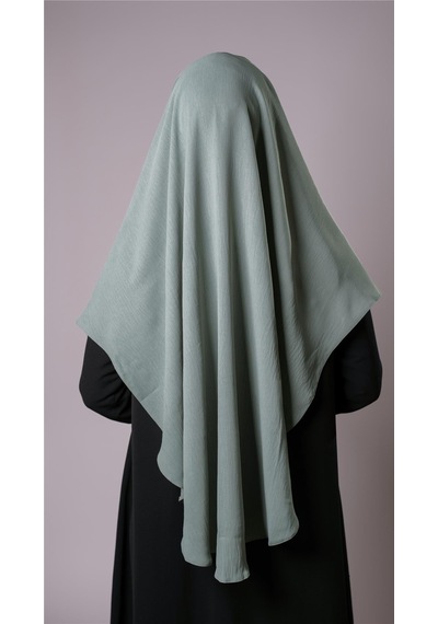 Hürrem Bone Çağla Yeşili Pratik Hazır Geçmeli Tesettür Eşarp Aerobin Kumaş Çapraz Hijab 2307 32