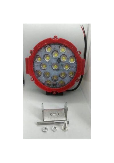 Off Road -çalışma Lambası 7inc 17led Kırmızı Kapak Beyaz Lens