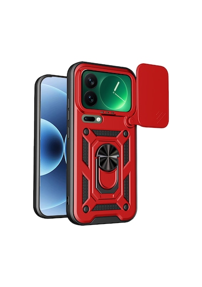Newface - 700 - Xiaomi Mi 17 Pro Max Pars Lens Yüzüklü Silikon - Kmrsfres - - Kırmızı