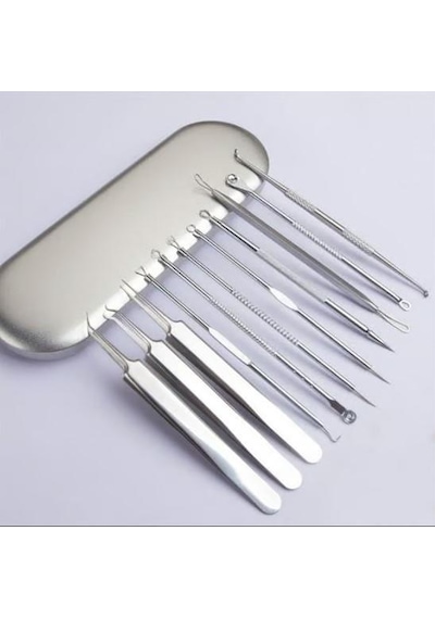 Zhltools 11 Parça Siyah Nokta Sivilce Temizleyici Cilt Bakım Komedon Seti Kutulu