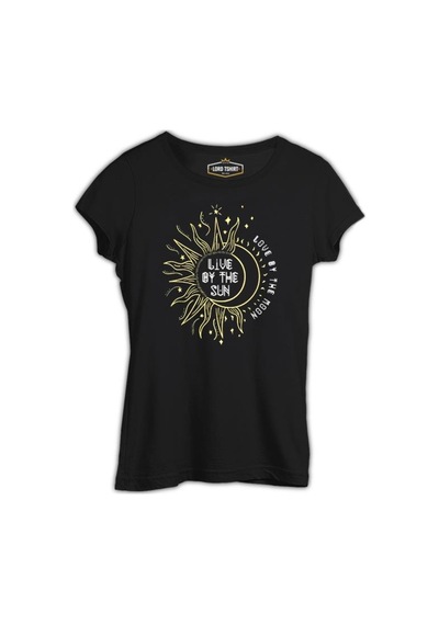 Ay Güneş - Live By The Sun Siyah Bayan Tshirt
