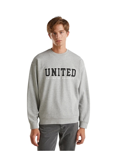 United Colors Of Benetton Erkek Önü Baskılı Ribanalı Yuvarlak Yaka Sweatshirt Gri Melanj United Colors Of Benetton Erkek Önü Baskılı Ribanalı Yuvarlak Yaka Sweatshirt Gri Melanj
