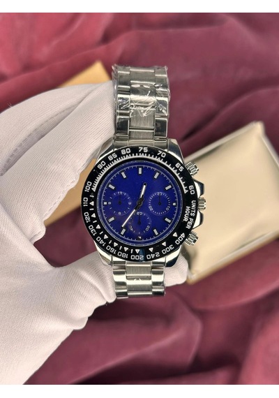 Daytona Kronograf Lacivert Kardan Erkek Kol Saati Gümüş