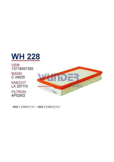 Bmw F30 Benzinli Hava Filtre Wunder 3.16 3.18 3.20 İed