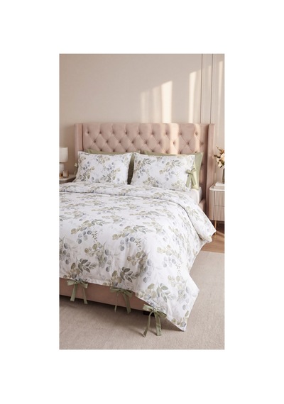 %100 Pamuk Çift Kişilik Okaliptüs Desenli Nevresim Seti 220x200 Cm Bağcıklı 2 Desenli + 2 Düz Beyaz Yastık Kılıfı Yeşil - 909842890 Yeşil %100 Pamuk Çift Kişilik Okaliptüs Desenli Nevresim Seti 220x200 Cm Bağcıklı 2 Desenli + 2 Düz Beyaz Yastık Kılıfı Yeşil - 909842890 Yeşil