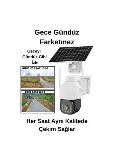 Wearfitpro Solarx12 Aov 7/24 Kayıt Hareketli 1080p Gece/gündüz Renkli Kayıt Hareket Sensörlü Kamera