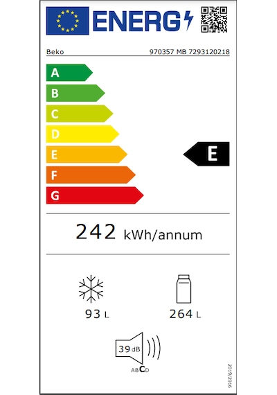 Beko 970357 MB 357 LT No-Frost Çift Kapılı Buzdolabı