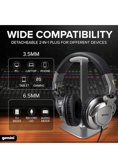 Sound Djx-500 Profesyonel Dj Kulaklık, Kulak Üzerinden, Kablolu, 90 /180 Dönen Eklemler, 57 Mm Sürücüler, Dolgulu Kulak Bardakları - Stüdyo İzleme İçin İdeal