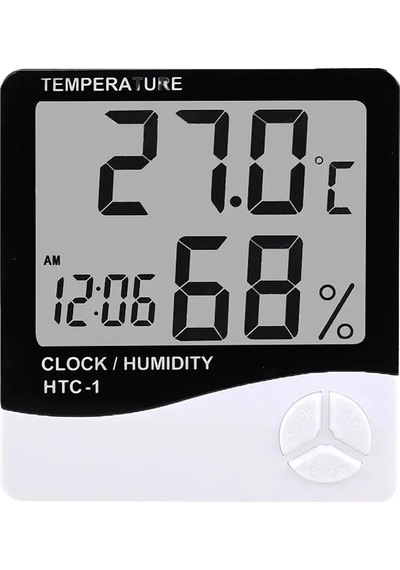 Htc-1 Htc-2 Lcd Elektronik Dijital Sıcaklık Nem Ölçer Kapalı Açık Termometre Htc-1