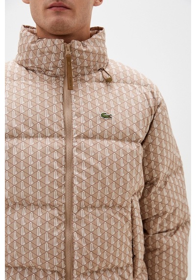 Lacoste Relaxed Fit Down Fill Mens Jacket Gizlenebilir Kapüşonlu Rahat Kesim Suya Dayanıklı Erkek Kaz Tüyü Mont Sütlü Kahve Süt Kahvesi