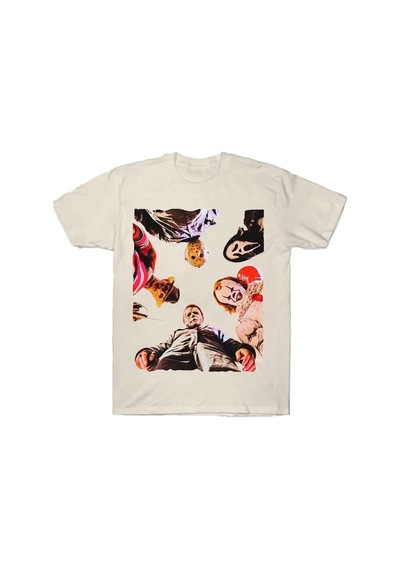Tarzsokak Korku Filmi Cadılar Bayramı Hayalet T-shirt Erkekler Kadınlar Için % 100% Pamuk T Shirt Kısa Bej