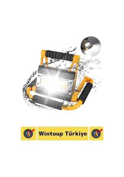 Uzun Ömürlü Kamp Avcı Deprem 3 Modlu 360 Derece Döner Şarjlı Beyaz Işık 1300 Lümen Led Aydınlatma