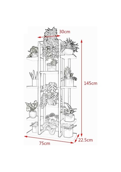 Mion Metal/ahşap Saksılık&çiçeklik Siyah Beyaz Diğer