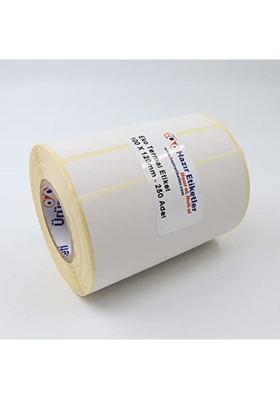 Al Hızlı Al Kargo Etiketi Eko Termal Etiket 100mm X 120mm Ruloda 400 Adet 40mm Çapında Direk Termal Transfer Etiketi 1