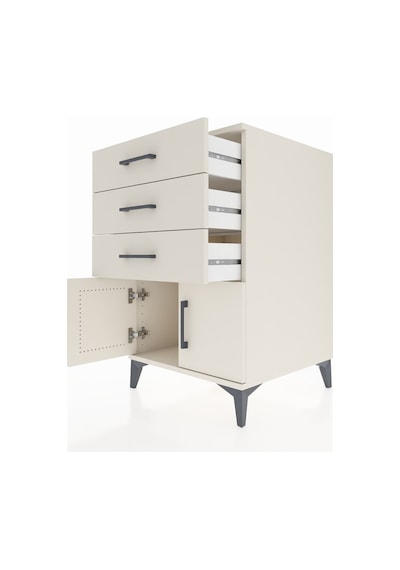 Kronos Komodin 3 Çekmeceli 2 Kapaklı 60x59x96 Aytaşı-aytaşı Aytaşı