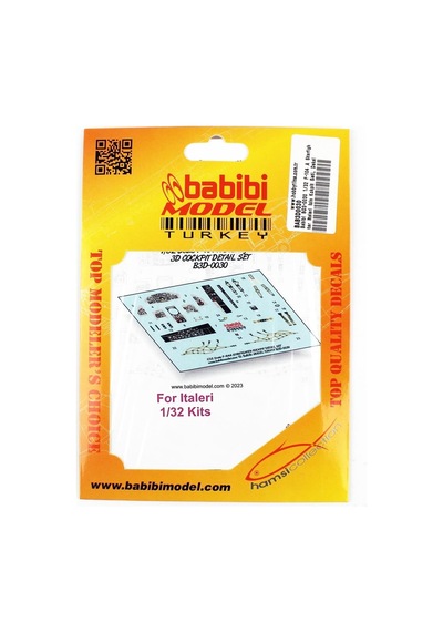 Babibi Bd3-0030 1/32 Ölçek, F-104 A Starfighter Italeri İçin Kokpit Seti, Dekal Çıkartma