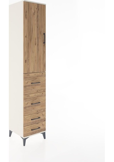 Hyperion Dolap 2 Raflı 4 Çekmeceli Tek Askılı 44x44x221 Aytaşı-çam Aytası