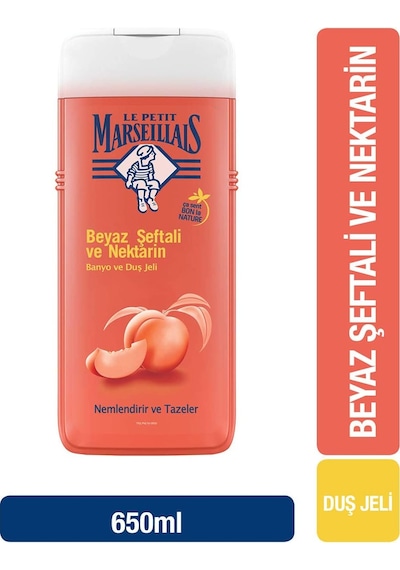 Le Petit Marseillais Beyaz Şeftali ve Nektarin Banyo ve Duş Jeli 650 ML