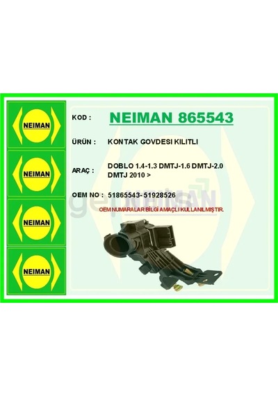 Kontak Govdesı Kılıtlı Doblo 1.4-1.3 Dmtj-1.6 Dmtj-2.0 Dmtj 2010