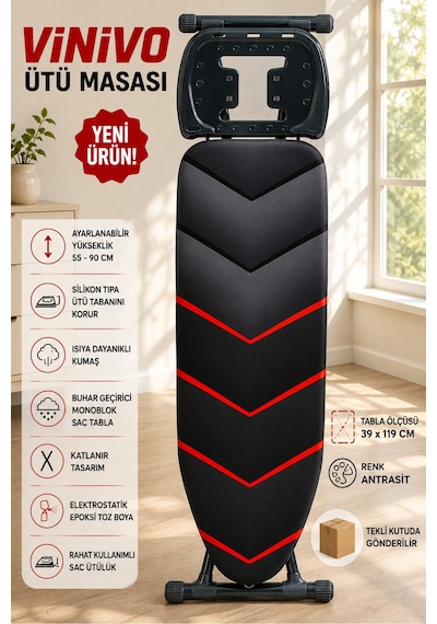 Harbinger Mm325 Vinivo Ütü Masası Antrasit